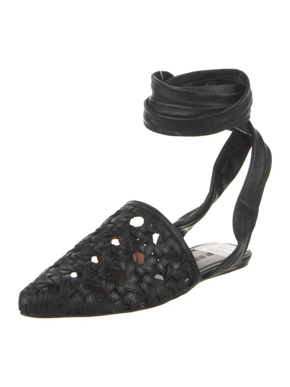 Tory Burch Woven Basket Weave Flats - 8